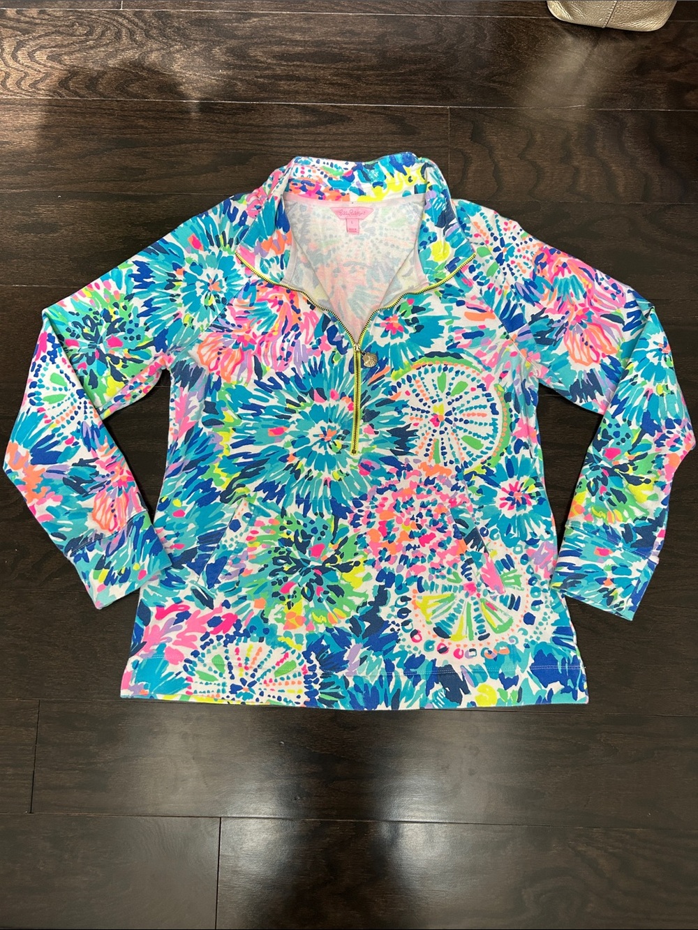 Lilly Pulitzer Neon Multi-Color Floral Zip Jacket